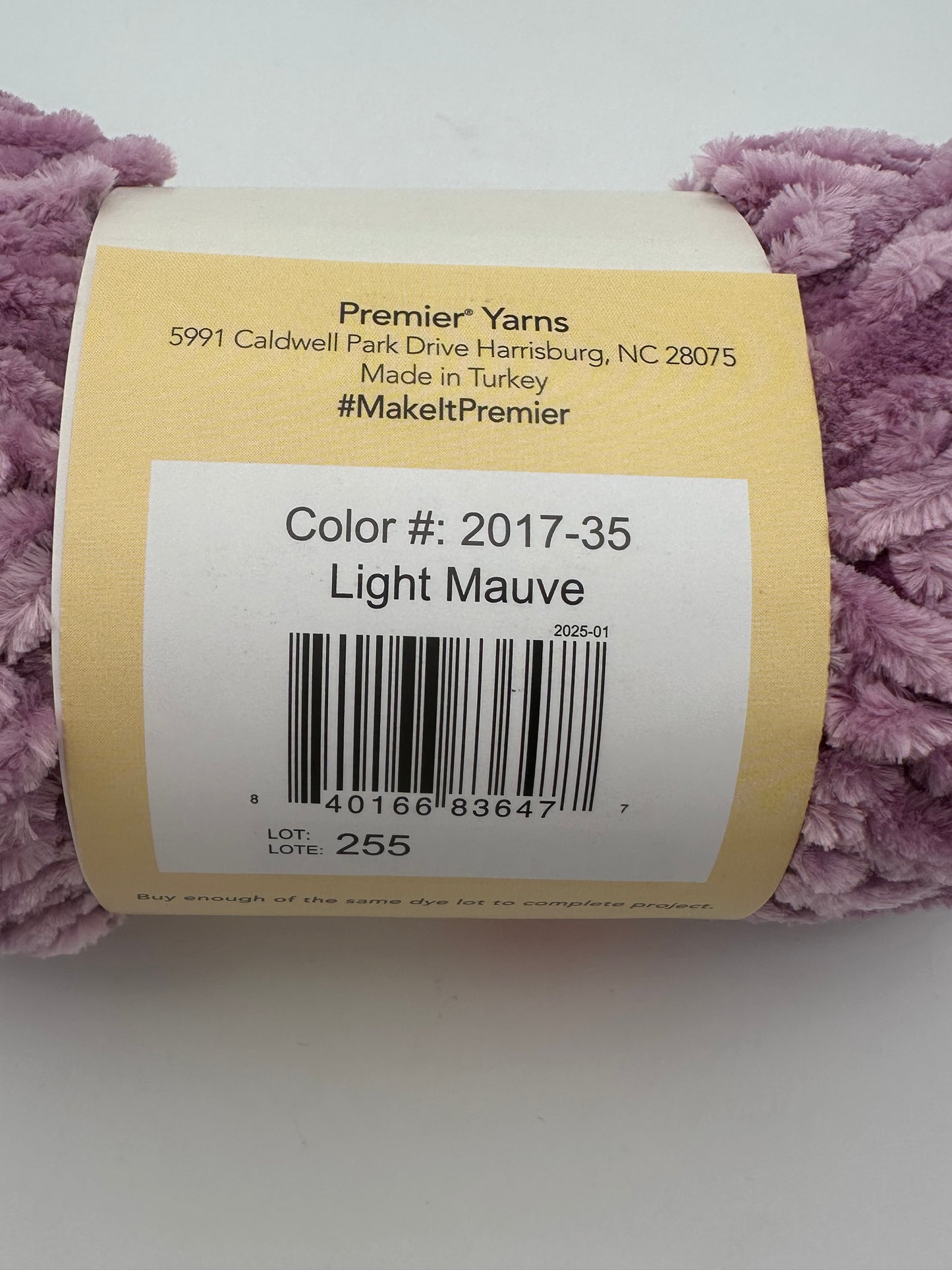 Premier Just Chenille Yarn – Light Mauve (2017-35)