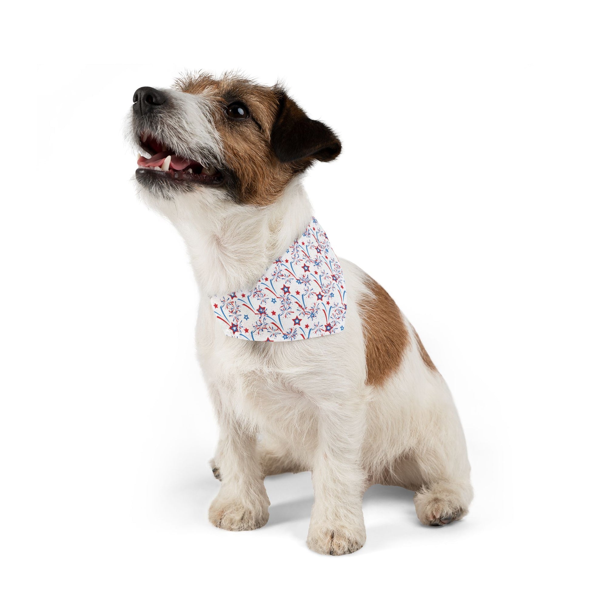 Patriotic Fireworks Pet Bandana – Over-the-Collar Dog Bandana – 4th of July Dog Accessory
