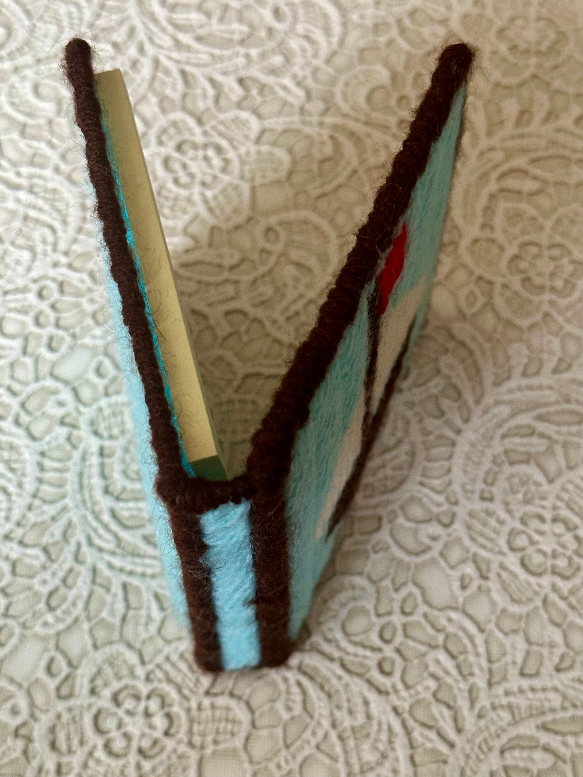 Handmade Sailboat Sticky Note Holder – Nautical Plastic Canvas Cover with Notepad
