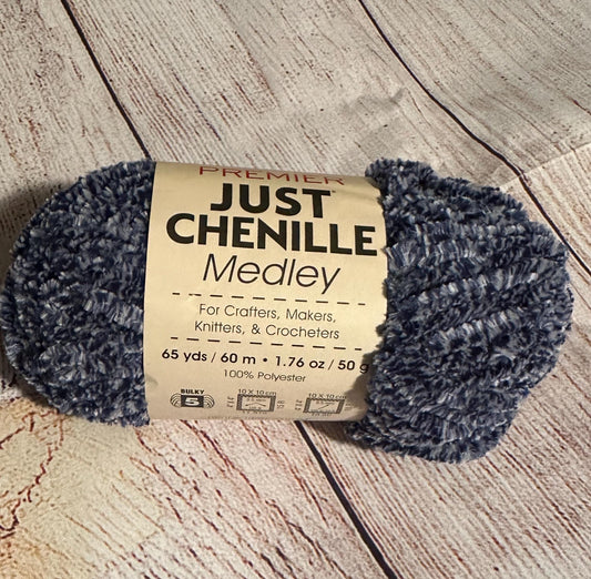 Premier Just Chenille Medley Yarn – Navy | Color 2157-02