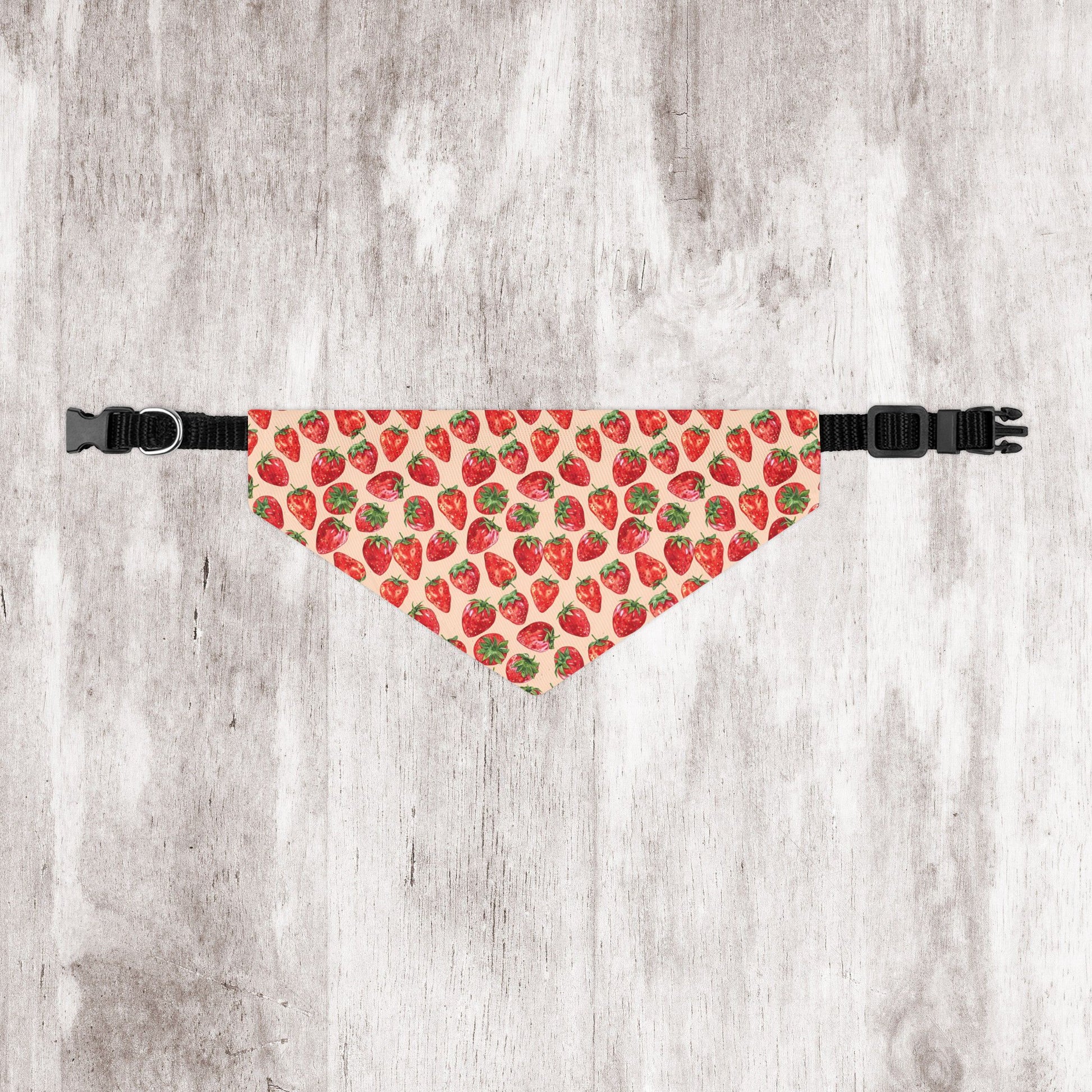 Strawberry Pattern Over-the-Collar Dog Bandana
