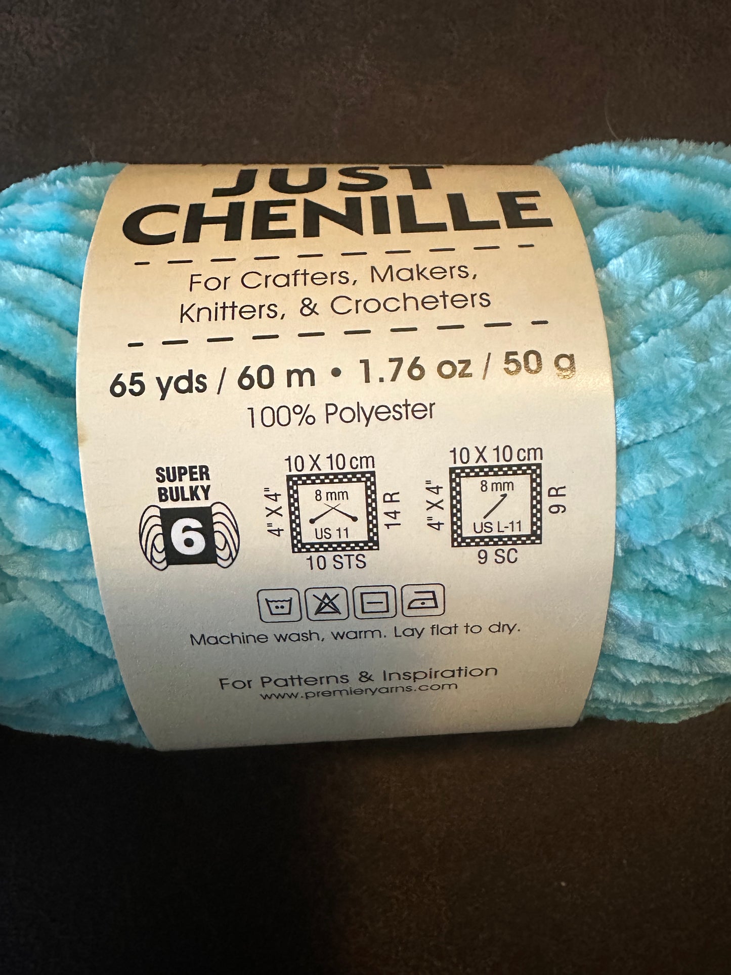 Premier Just Chenille Yarn – Aqua | Color 2017-13