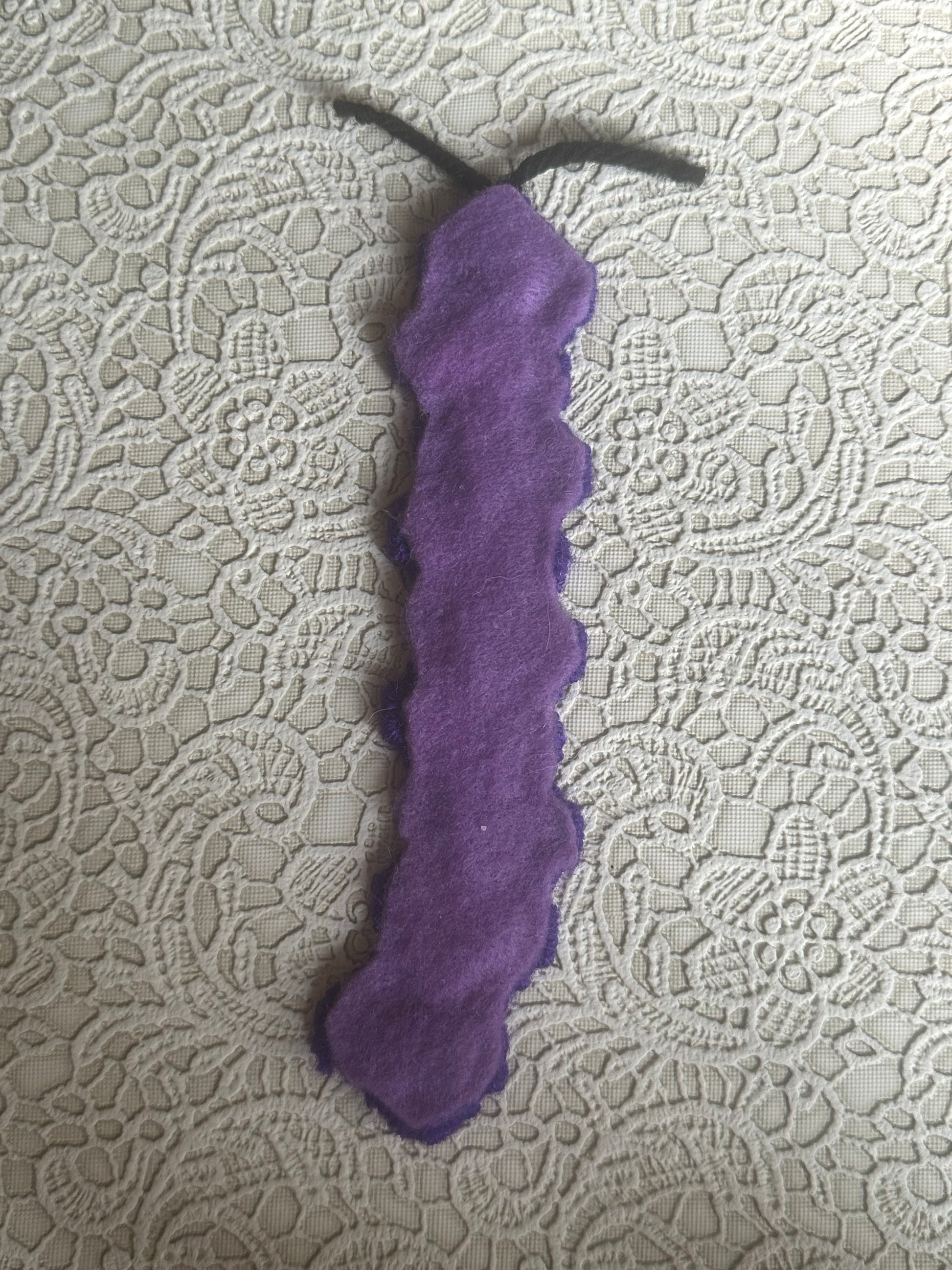 Caterpillar Bookmarks back purple