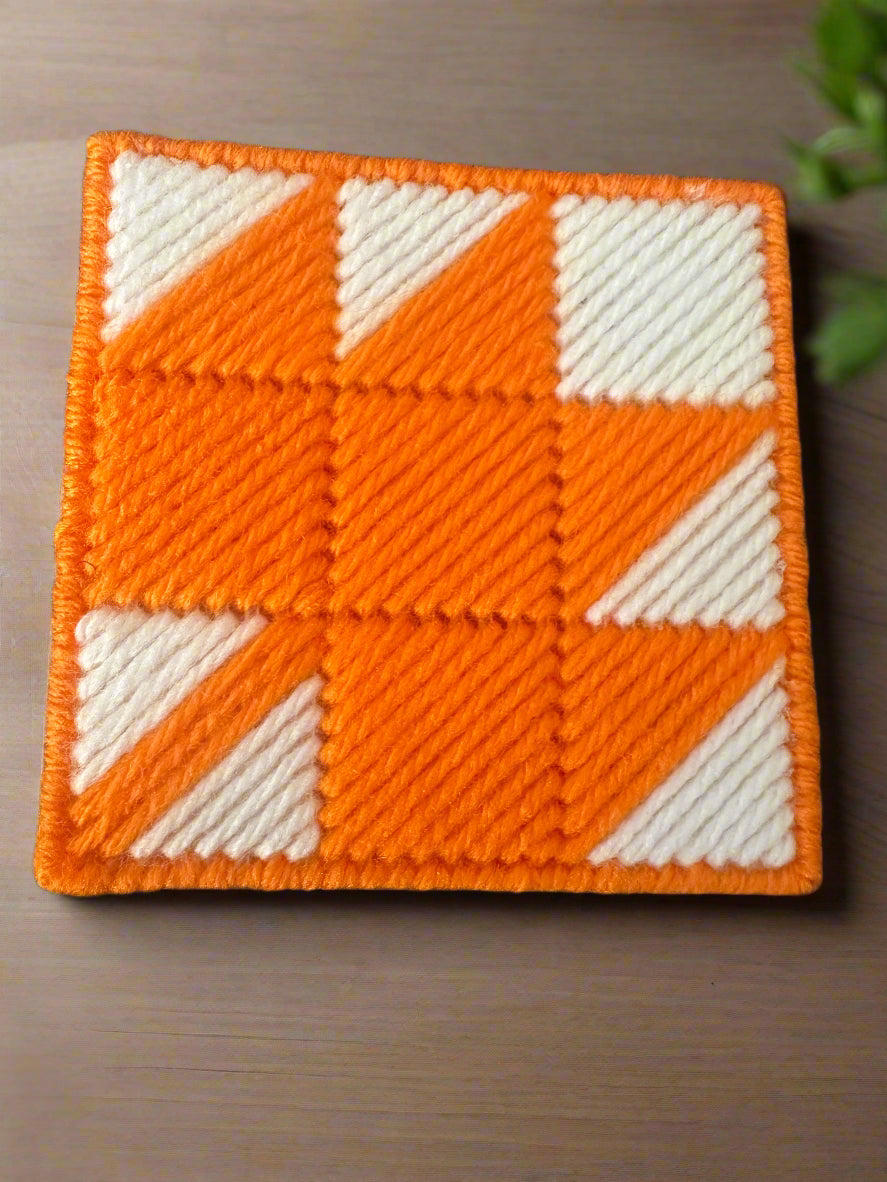 orange maple leaf coaster