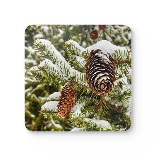 Snowy Pinecone Coasters