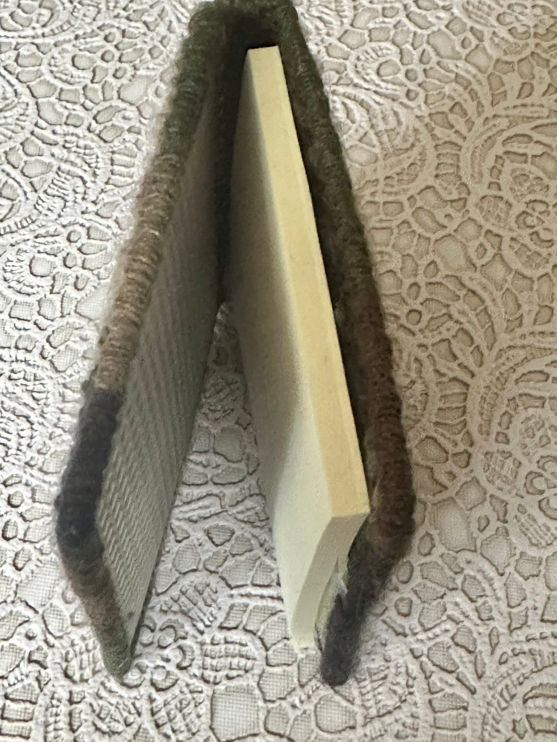 Handmade Camouflage Variegated Sticky Note Holder – Plastic Canvas Cover with Notepad