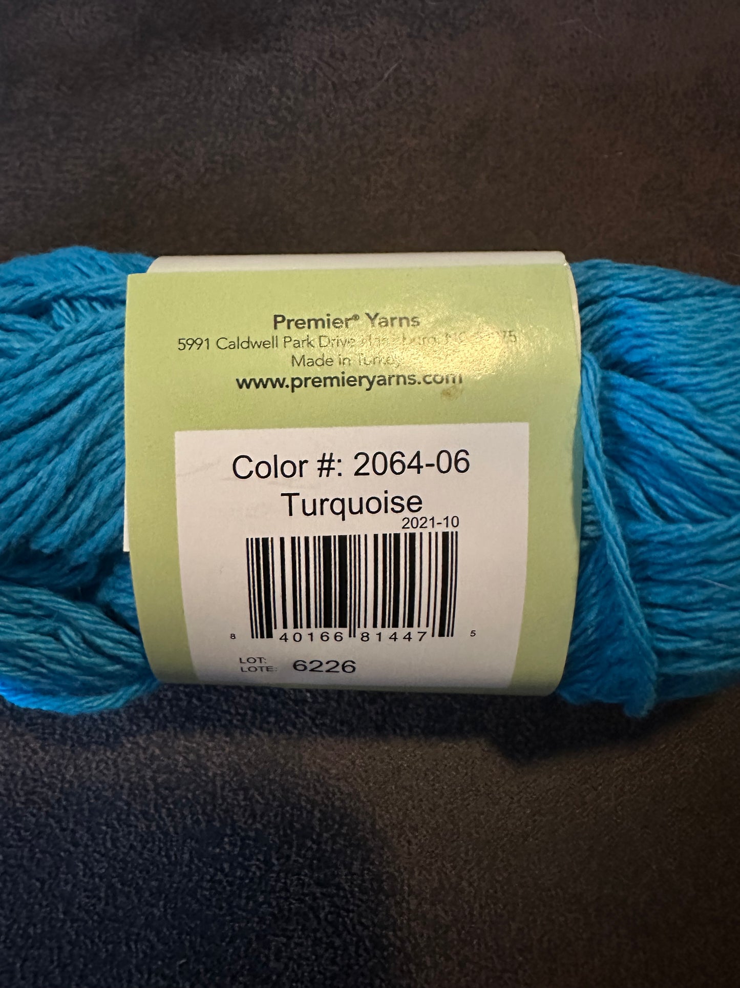 Premier Just Cotton Yarn – Turquoise | Color 2064-06