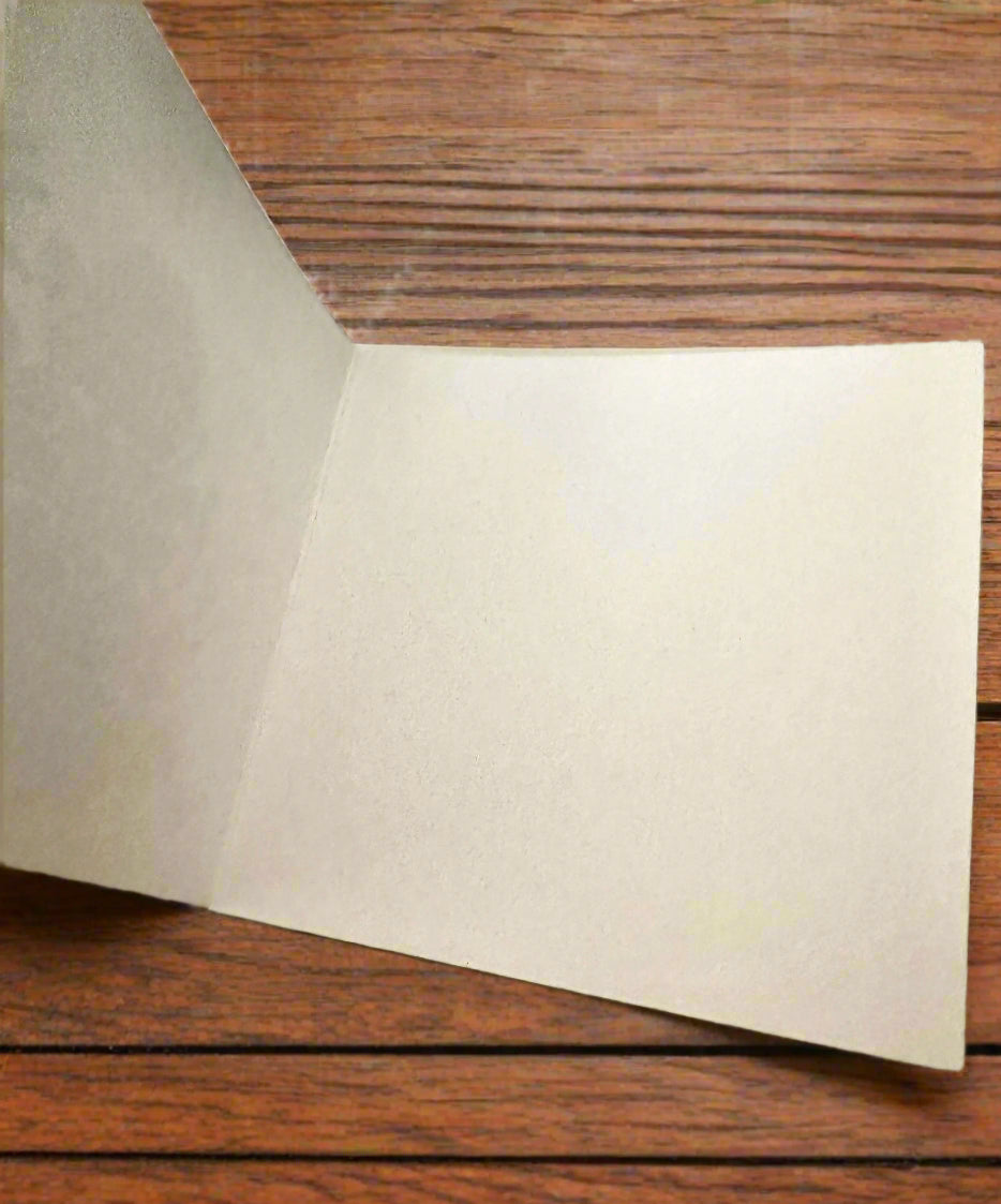 blank inside of card
