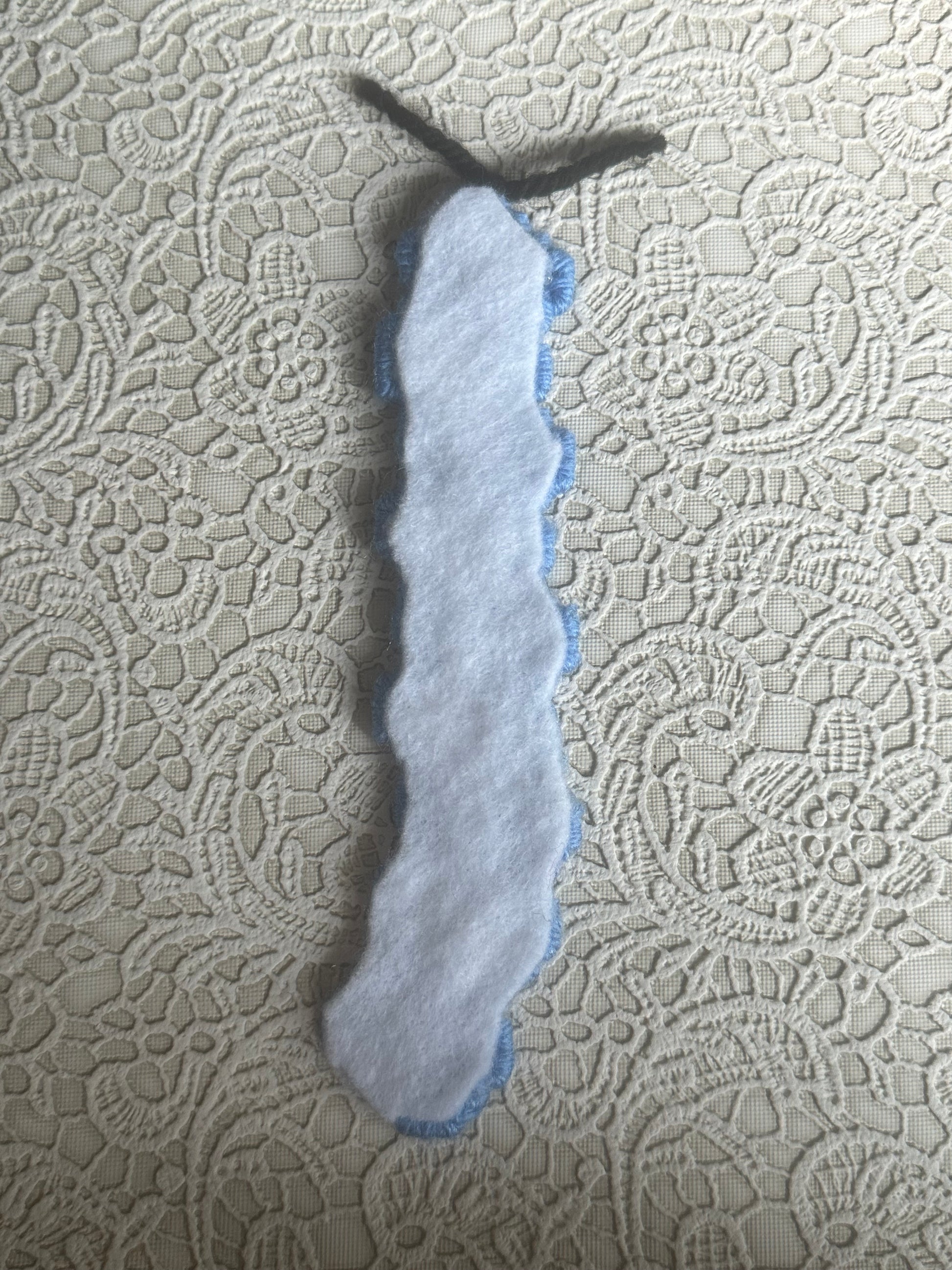 Caterpillar Bookmarks back white