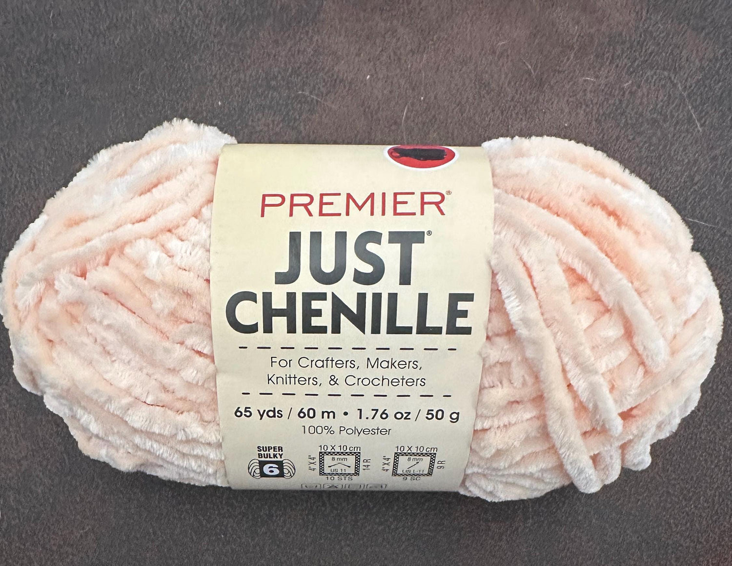 Premier Just Chenille Yarn – Oyster (Color 2017-04) – Soft Super Bulky Polyester Yarn, 65 Yards