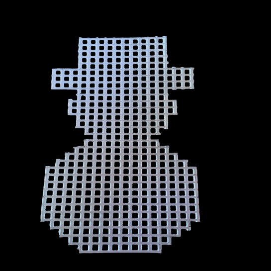 precut plastic canvas snowman cutout shape ready to stitch